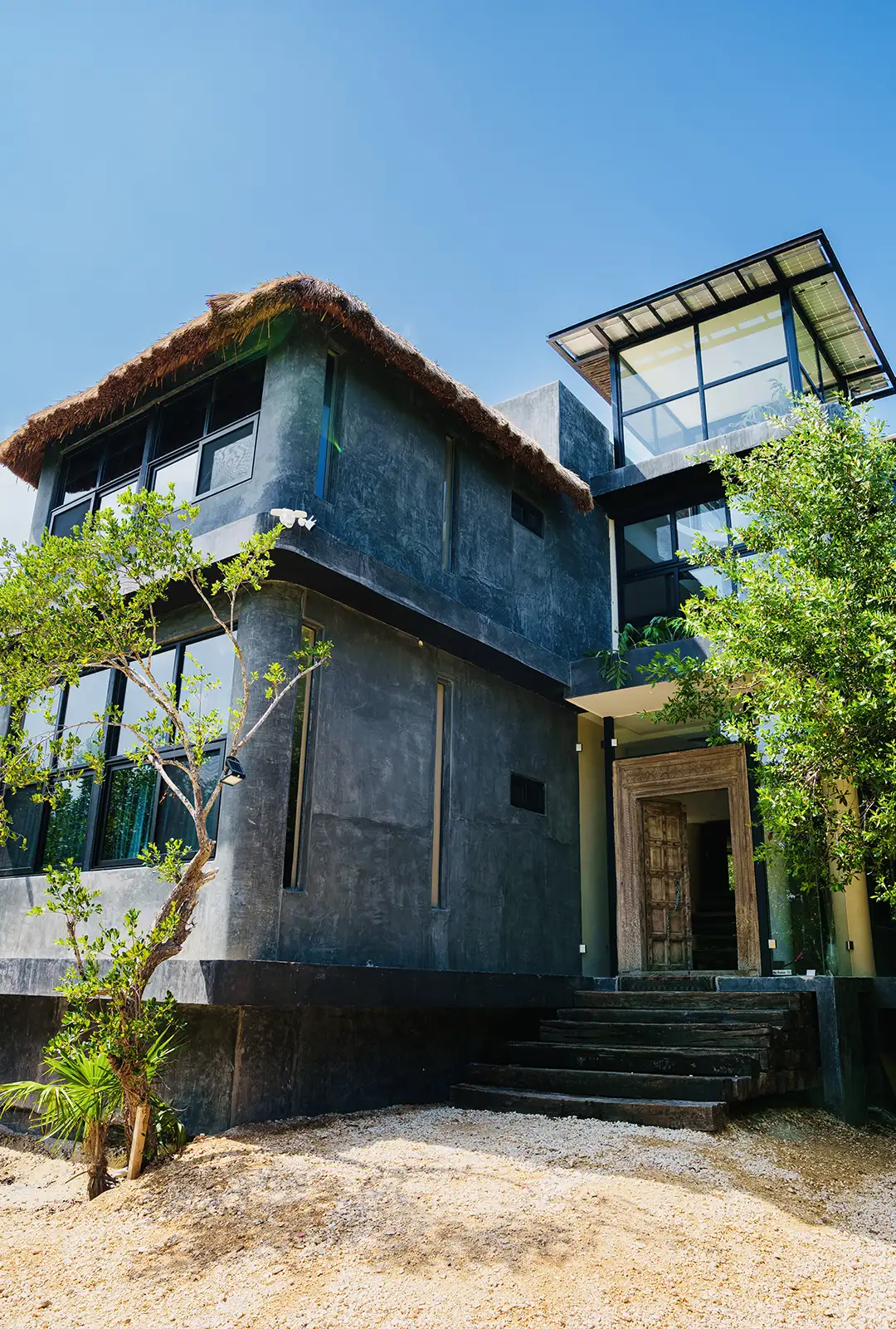 Ground level of the Tulum house.