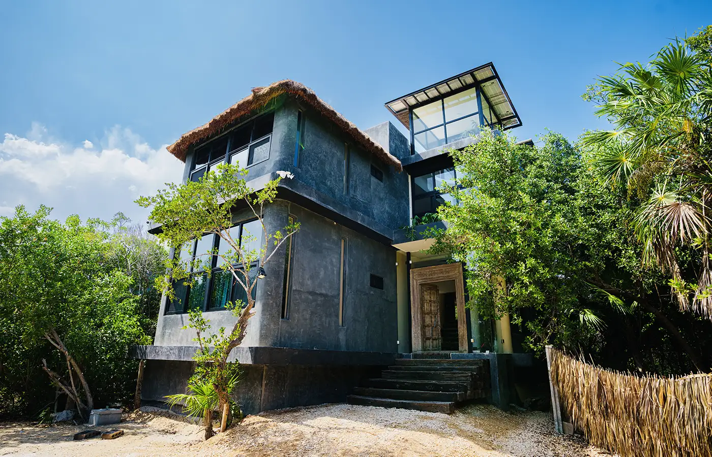 Ground level of the Tulum house.